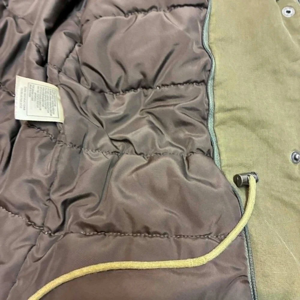 June Utility Field Jacket Womens Small Olive Green Military Gorpcore Quilted